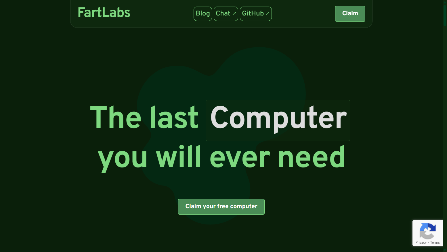 FartLabs landing page